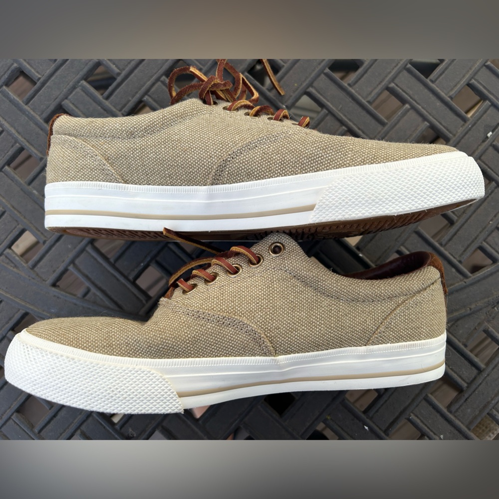 POLO RALPH LAUREN ‘Vaughn’ s7 men/8.5 wmn sneakers-LOOK NEW-suede/fabric uppers - Picture 5 of 8